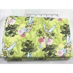 Disney Tinker Bell Mystic Forest CP42905 Flower Fairy Cotton Flannel 1.5yd x 44"
